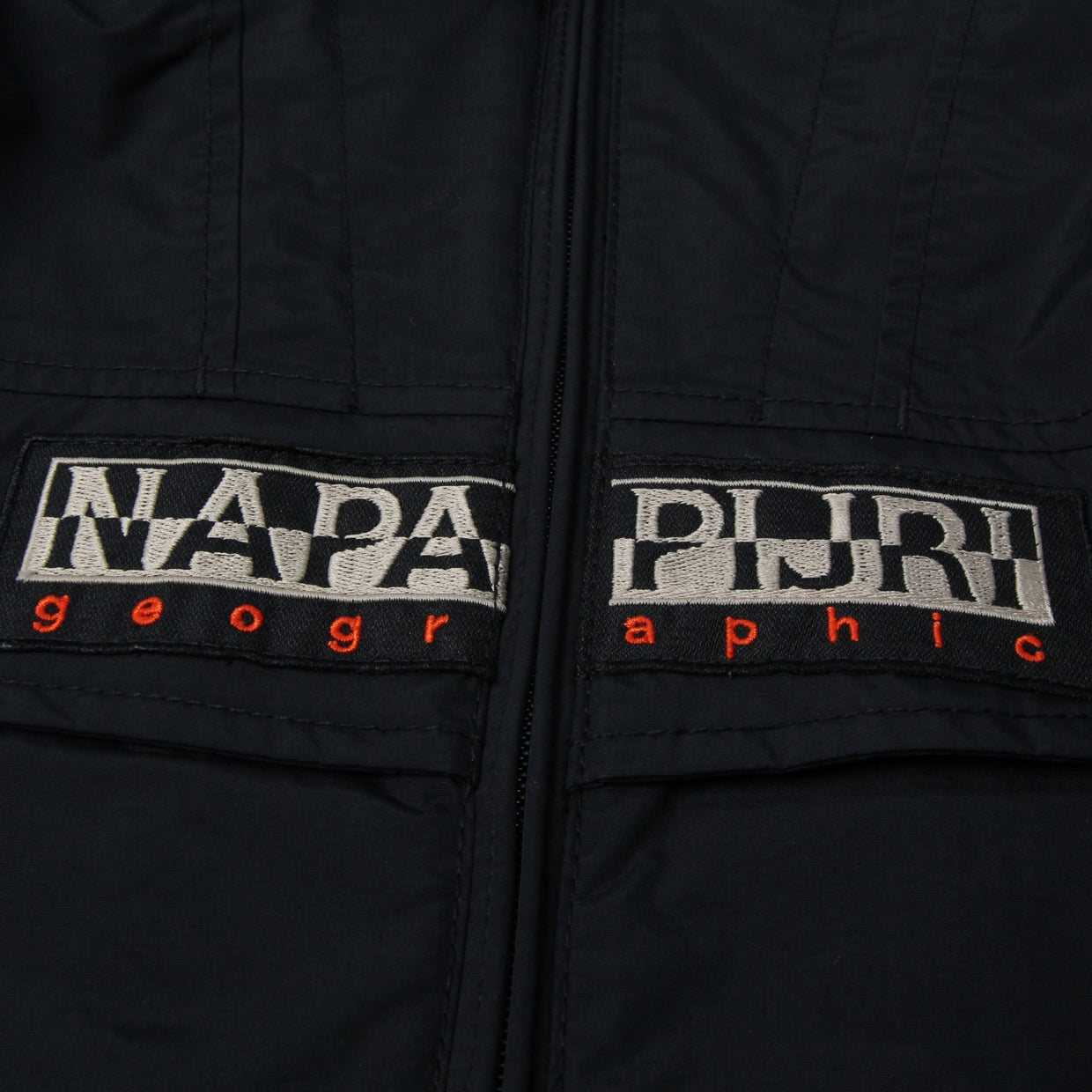 Napapijri Junior Black Rainforest Jacket logo 