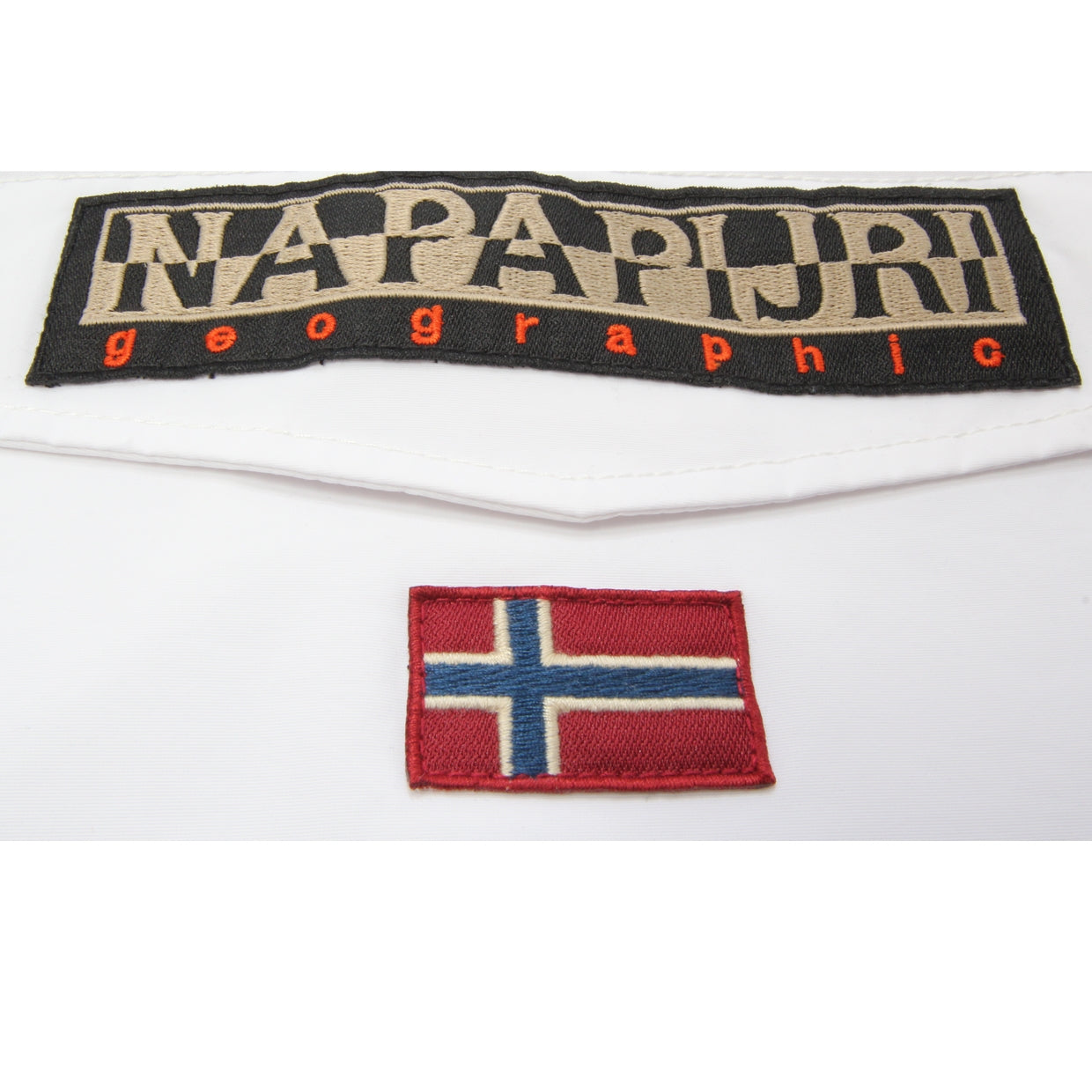 Napapijri Junior White Rainforest Pullover Jacket Logo