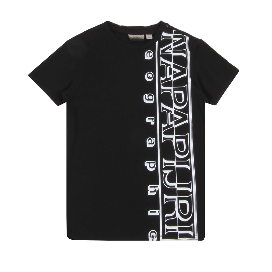 Napapijri Junior Vertical Logo Black  T-shirt