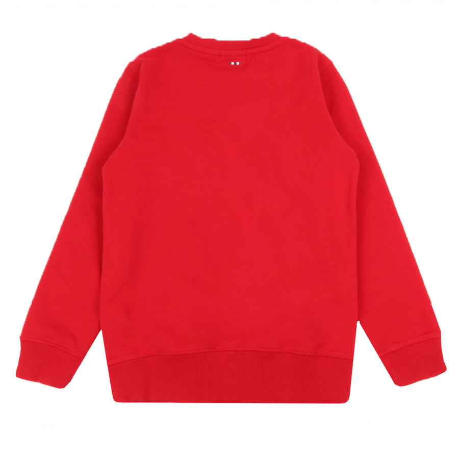 Napapijri Junior Vertical Logo  Red Sweatshirt
