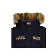 Napapijri Junior Skidoo Eco Fur Navy Jacket - Retro Designer Wear