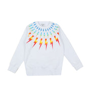 Neil Barrett Kids White Thunderbolt Print Sweatshirt