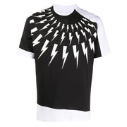 Neil Barrett Black & White Thunderbolt Print T-shirt