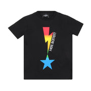 Neil Barrett Kids Black Thunderbolt Star Print T-shirt