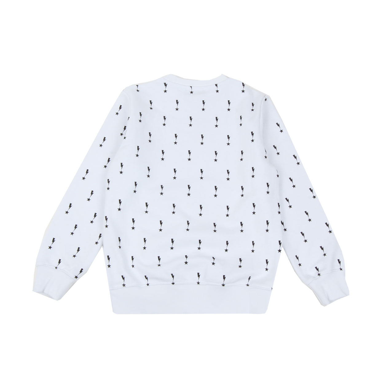 Neil Barrett Kids White Thunderbolt Star Motif Sweatshirt