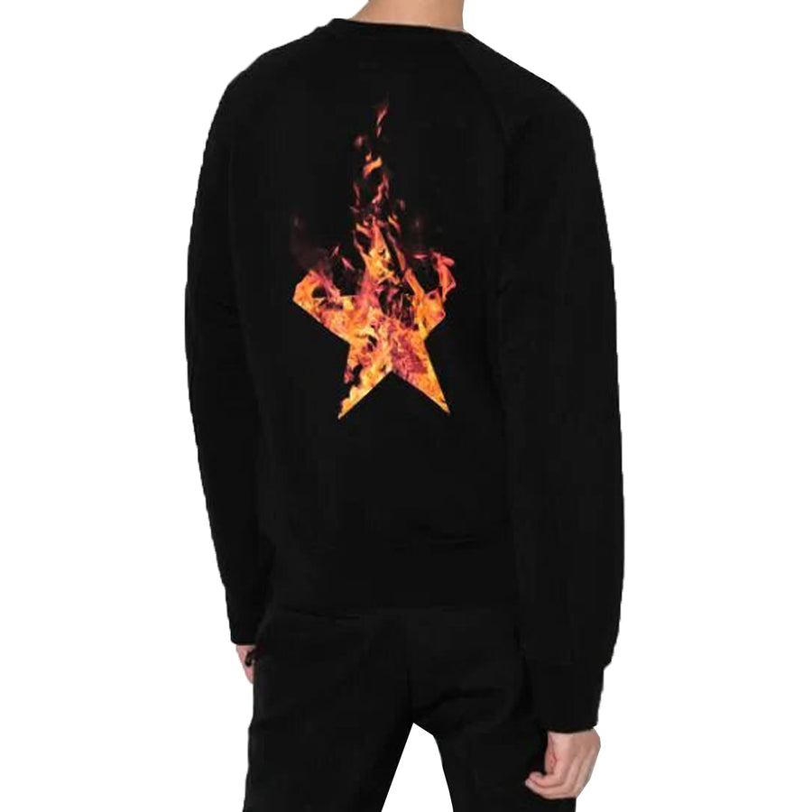 Neil Barrett Black Fire Star Print Sweatshirt