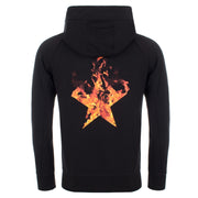 Neil Barrett Black Fire Star Print Hooded Sweatshirt