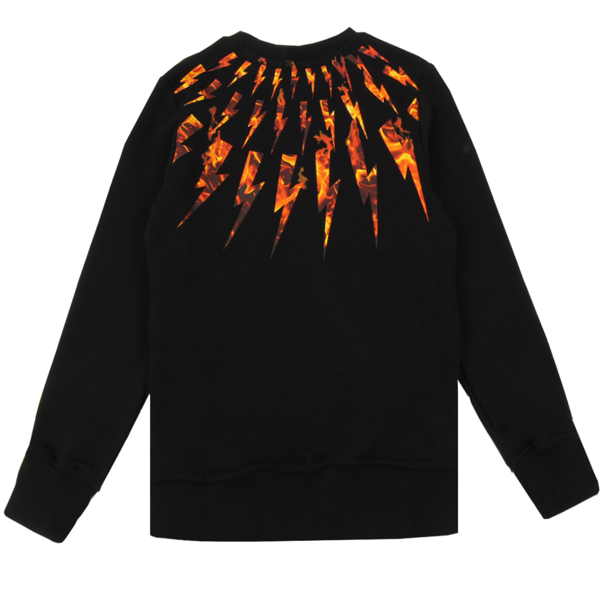 Neil Barrett Kids Fair-isle Flame Thunderbolt Sweatshirt