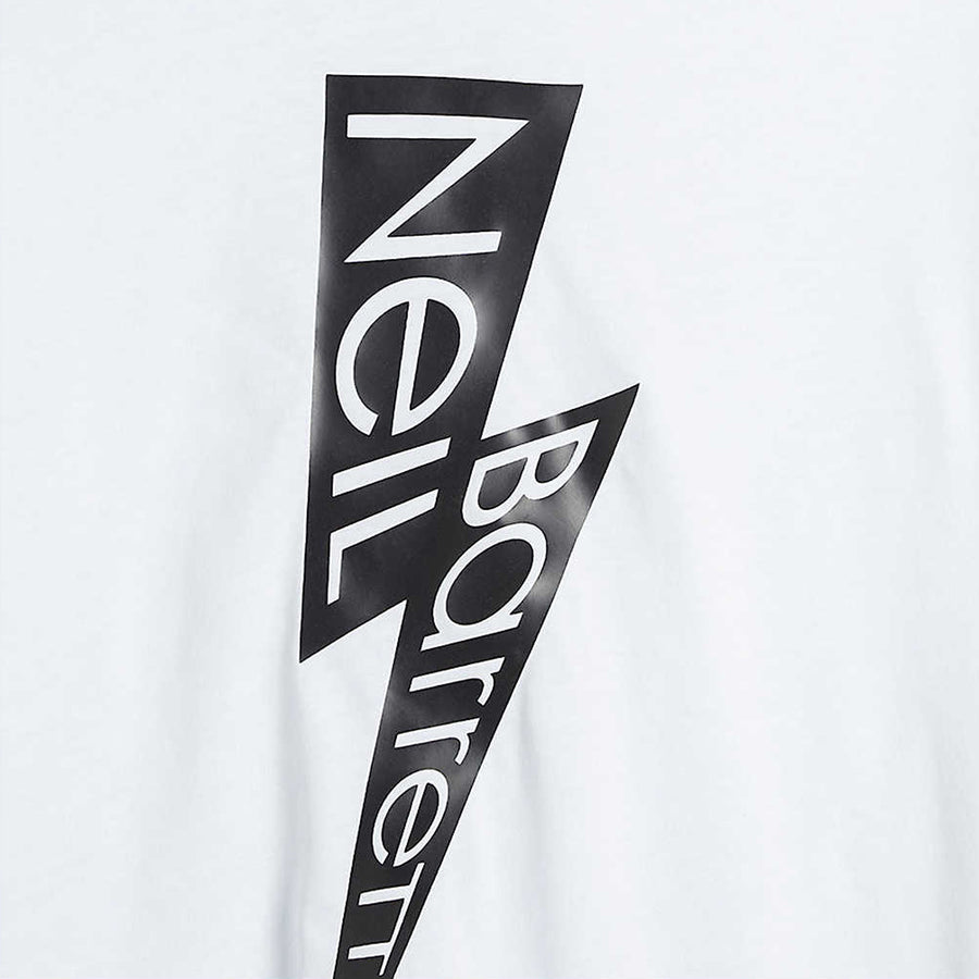 Neil Barrett Kids White Thunderbolt Logo T-shirt