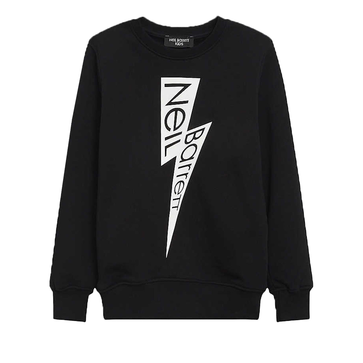 Neil Barrett Kids Black Thunderbolt Logo Sweatshirt