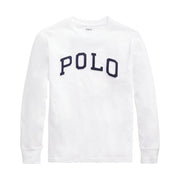 Ralph Lauren Kids White Embossed Polo Logo T-shirt Front 