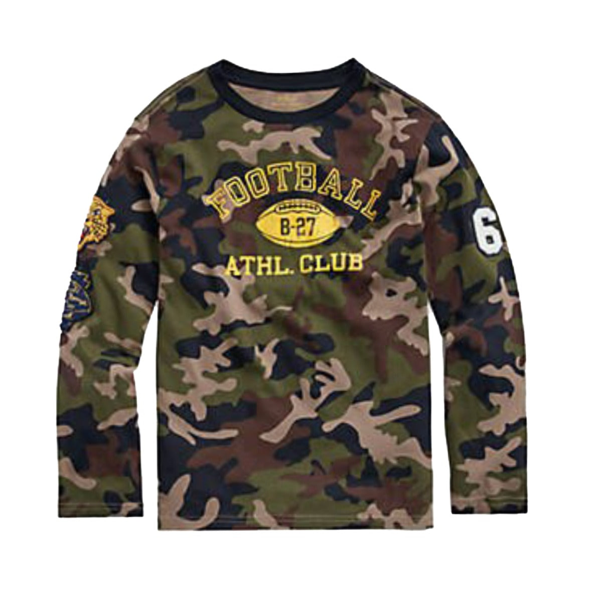 Ralph Lauren Kids Camo Print Cotton Jersey T-shirt Front 