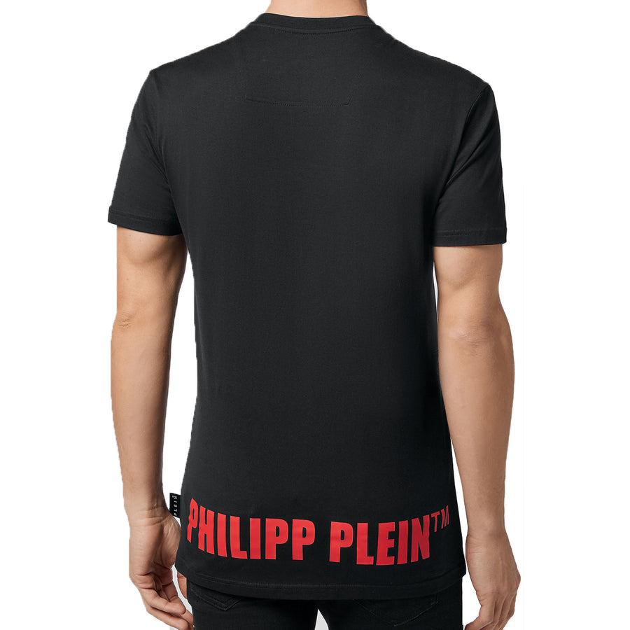 Philipp Plein Orange Flame Logo T-Shirt
