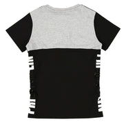 Philipp Plein Junior Black Embossed Logo T-shirt