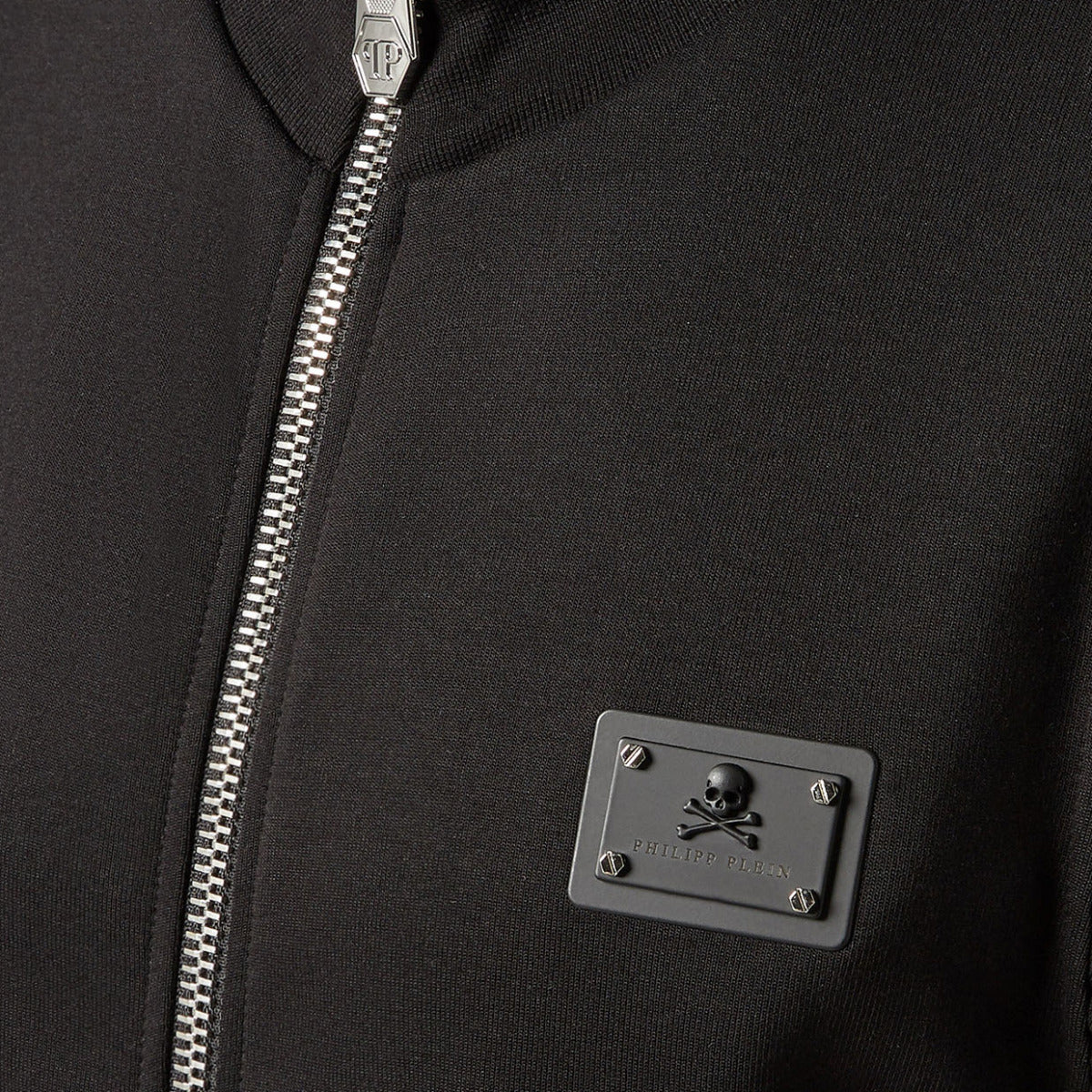 Philipp Plein Black Quilted Detail Jogging Jacket  detail