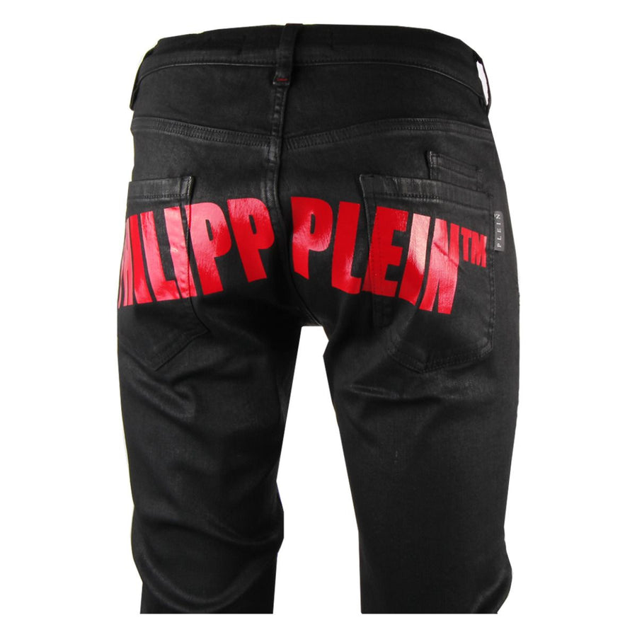 Philipp Plein Black Super Straight Cut Jeans