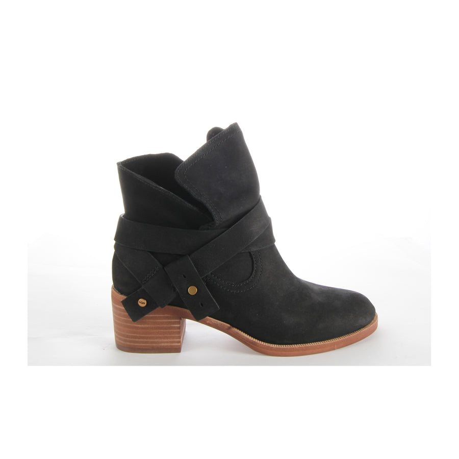 UGG Women Elora Black Ankle Boots - Retro Designer Wear