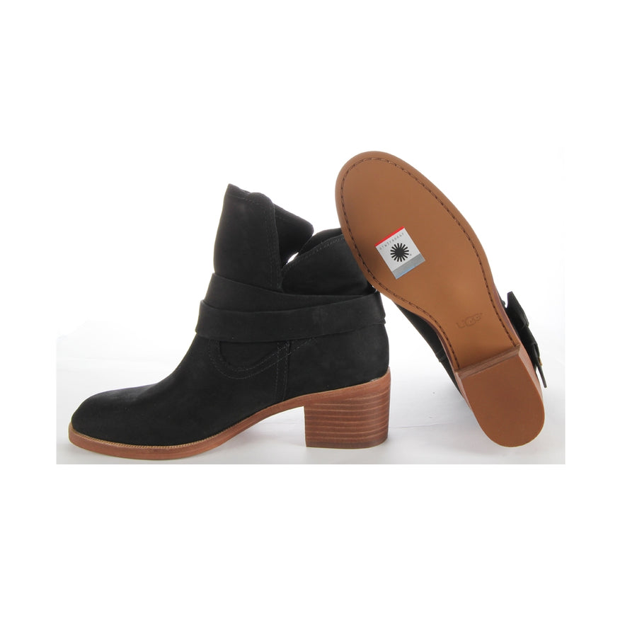 UGG Women Elora Black Ankle Boots - Retro Designer Wear