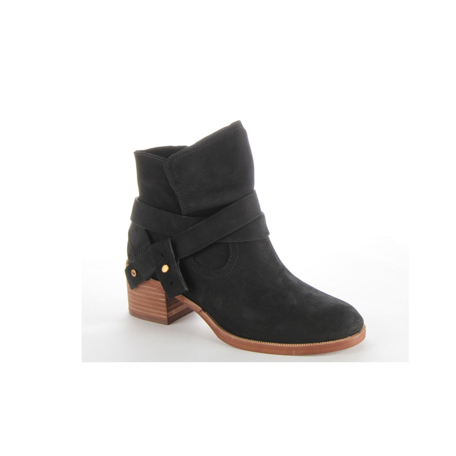 UGG Women Elora Black Ankle Boots - Retro Designer Wear